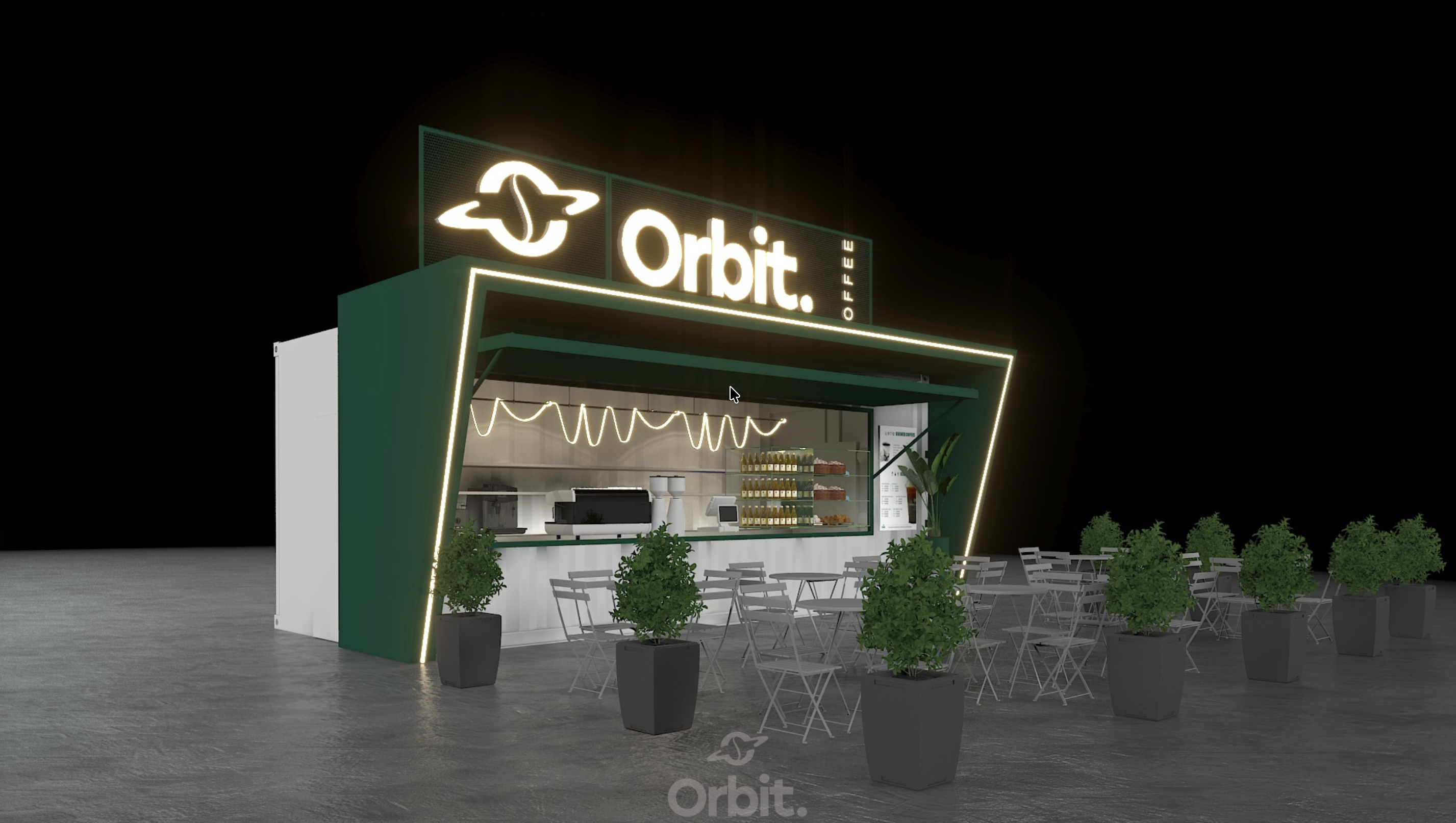Orbit Coffee konteyner mağaza görseli